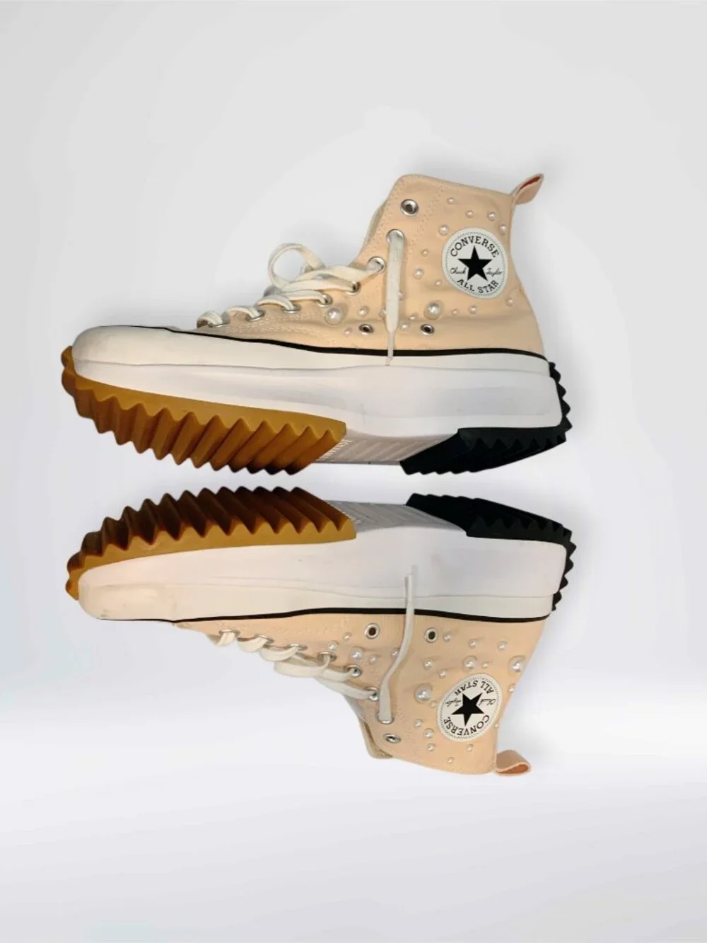 Custom Pearl Converse Run Star Hike Coral Platform High Women’s 11 - Preowned